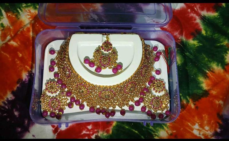Gold &amp; Pink Beaded Jewelry Set💖✨️