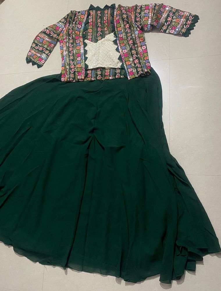 Green Designer Party Wear Lehenga Choli