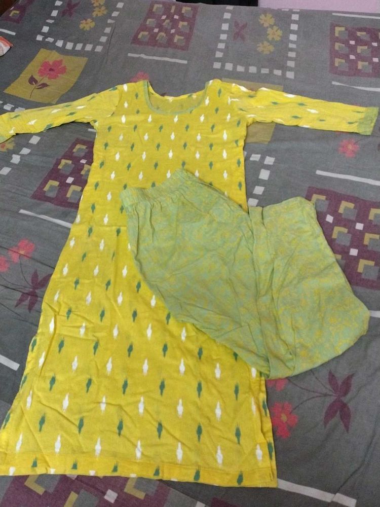 Beautiful Cotton Kurti Pant Set