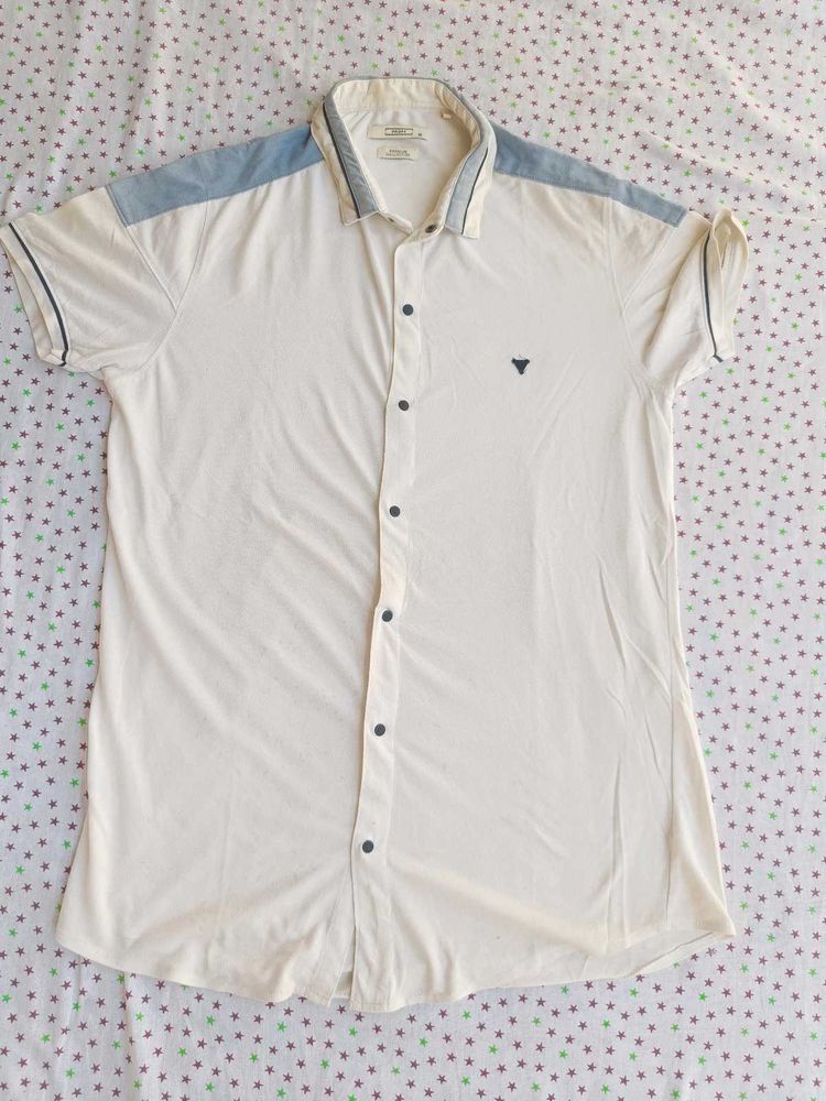 Guess Cream Short Sleeve Shirt