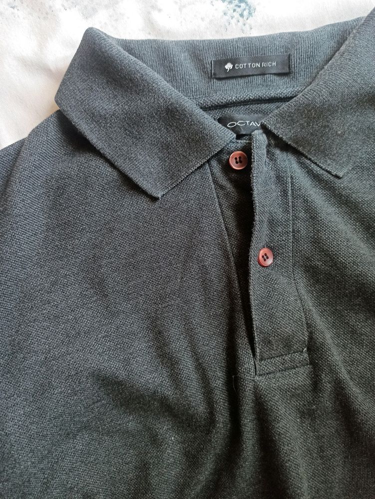 OCTAVE Original Men Grey Polo T Shirt