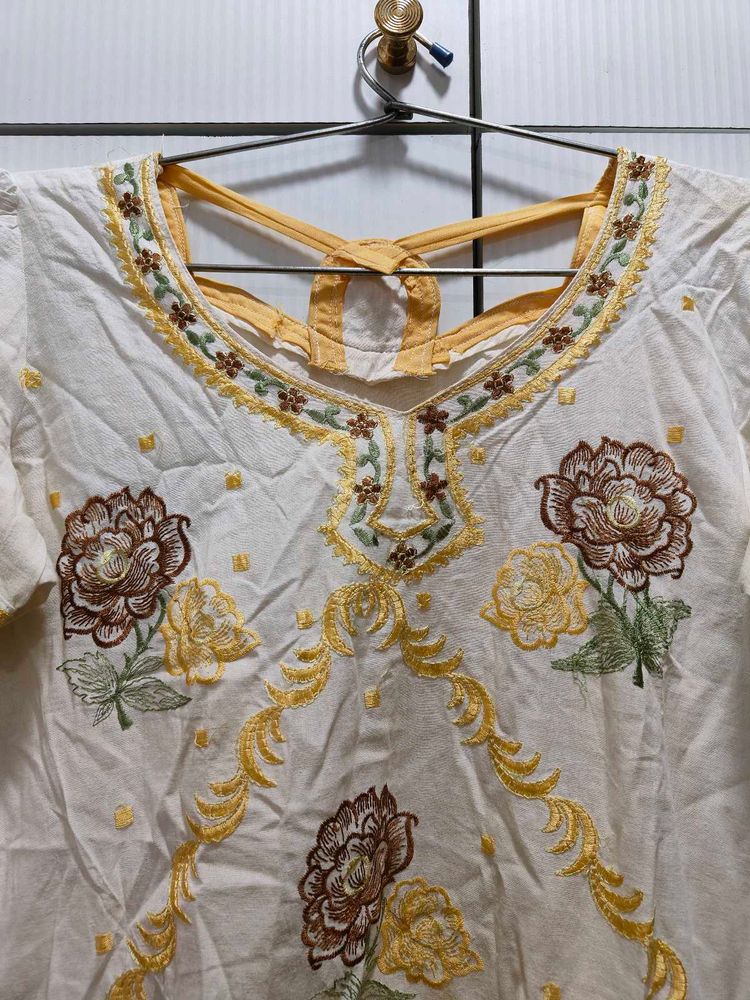 Y2k Style White Kurti