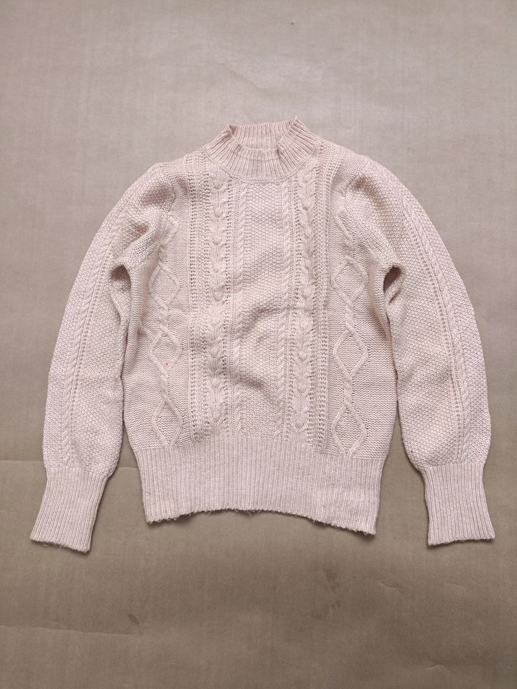 🎈Price Drop ☔ Nude Color Cable Knit Sweater