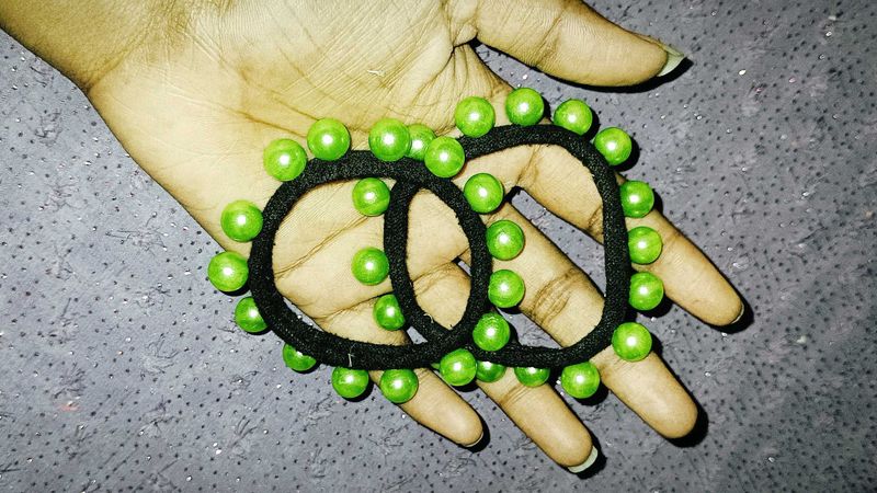 Green Pearl Rubber Bands😍✨💚