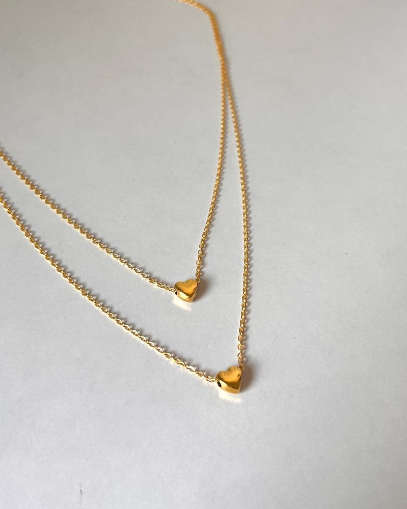 Gold Heart Layered Necklace