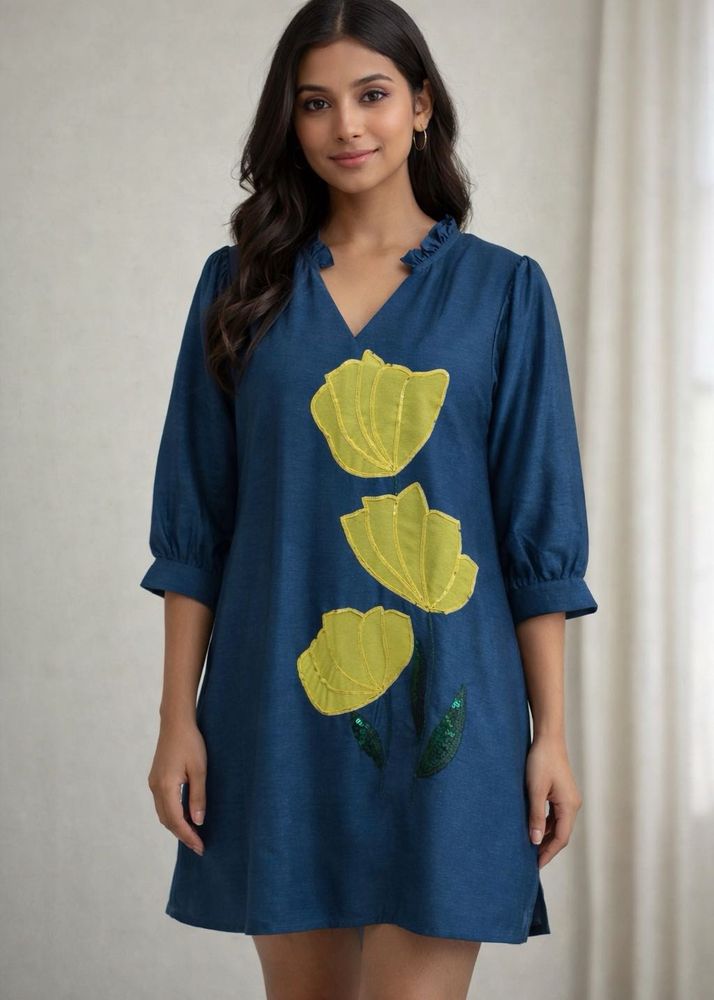 Floral silk Shift Dress