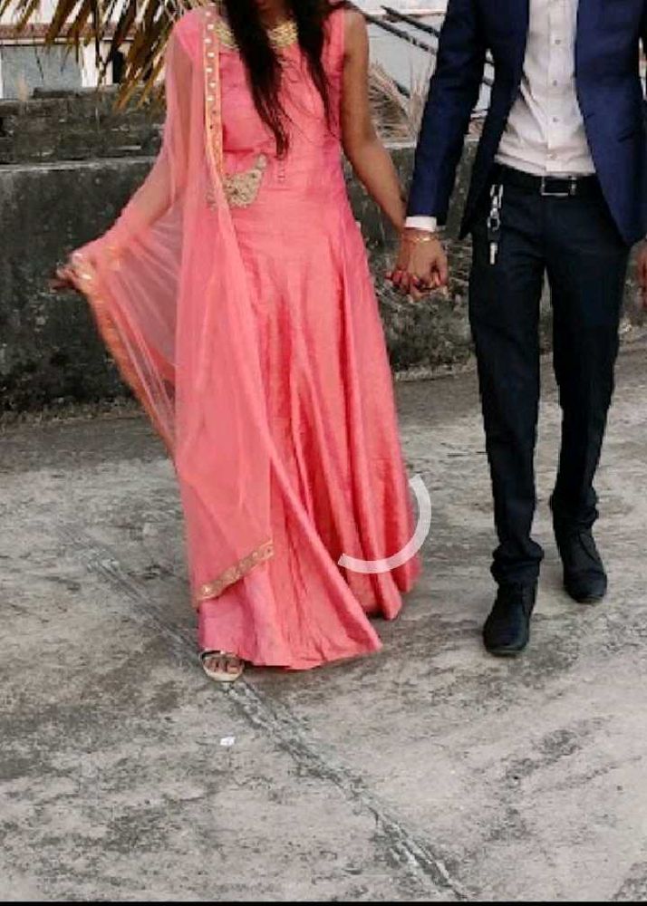 New Peach 🍑 Ethnic Gown..