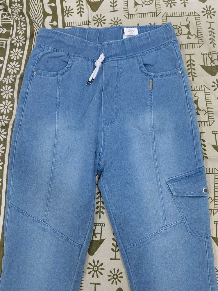 Light Wash Denim Joggers