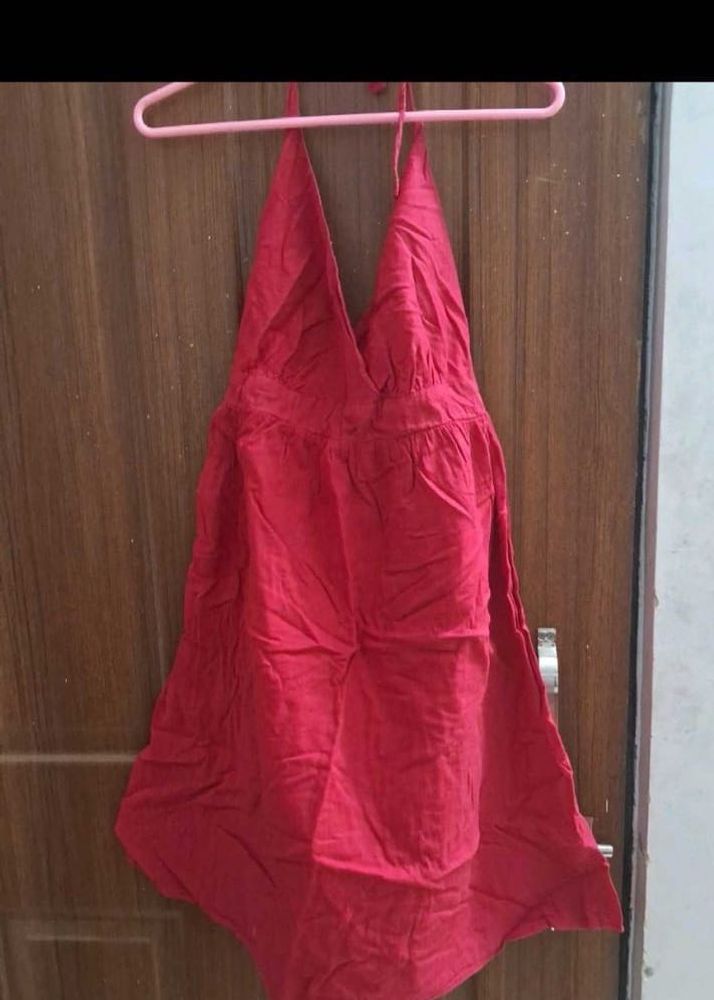 Red Halter Dress