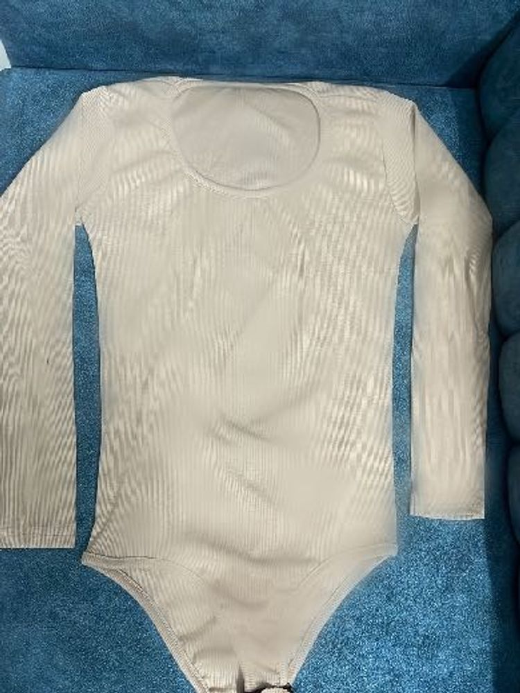 Beige Long Sleeve Bodysuit