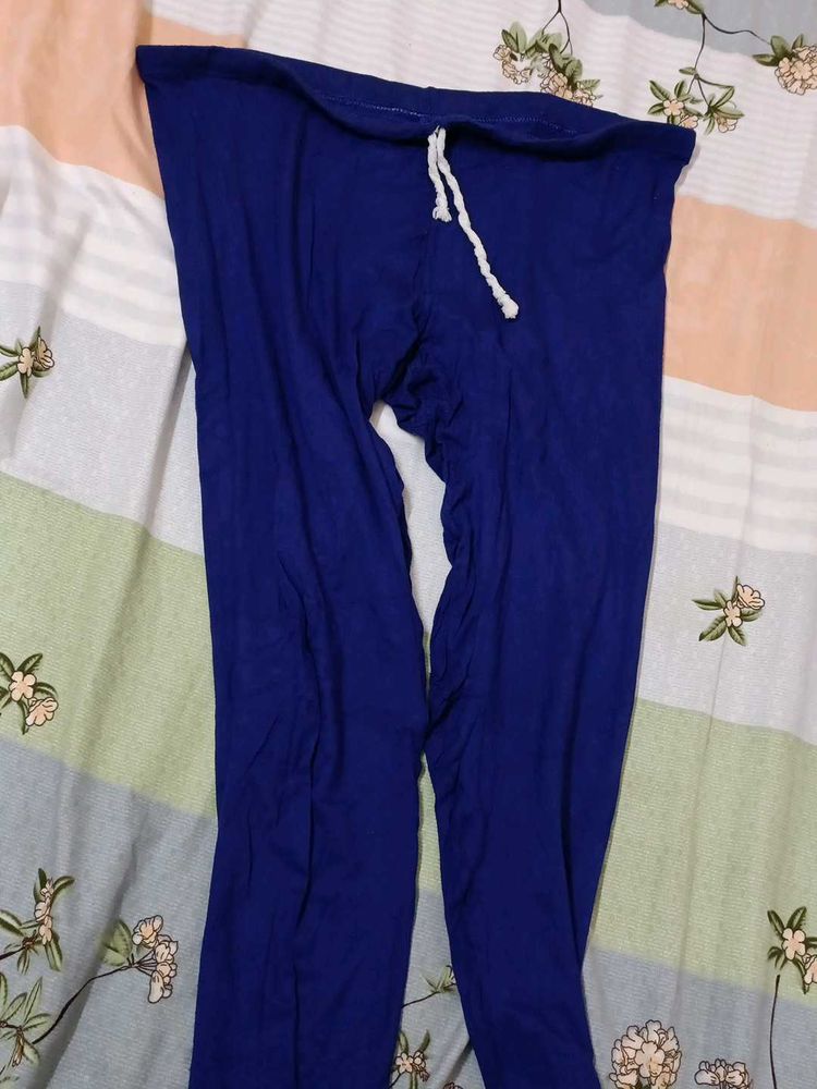 Blue Casual Leggings