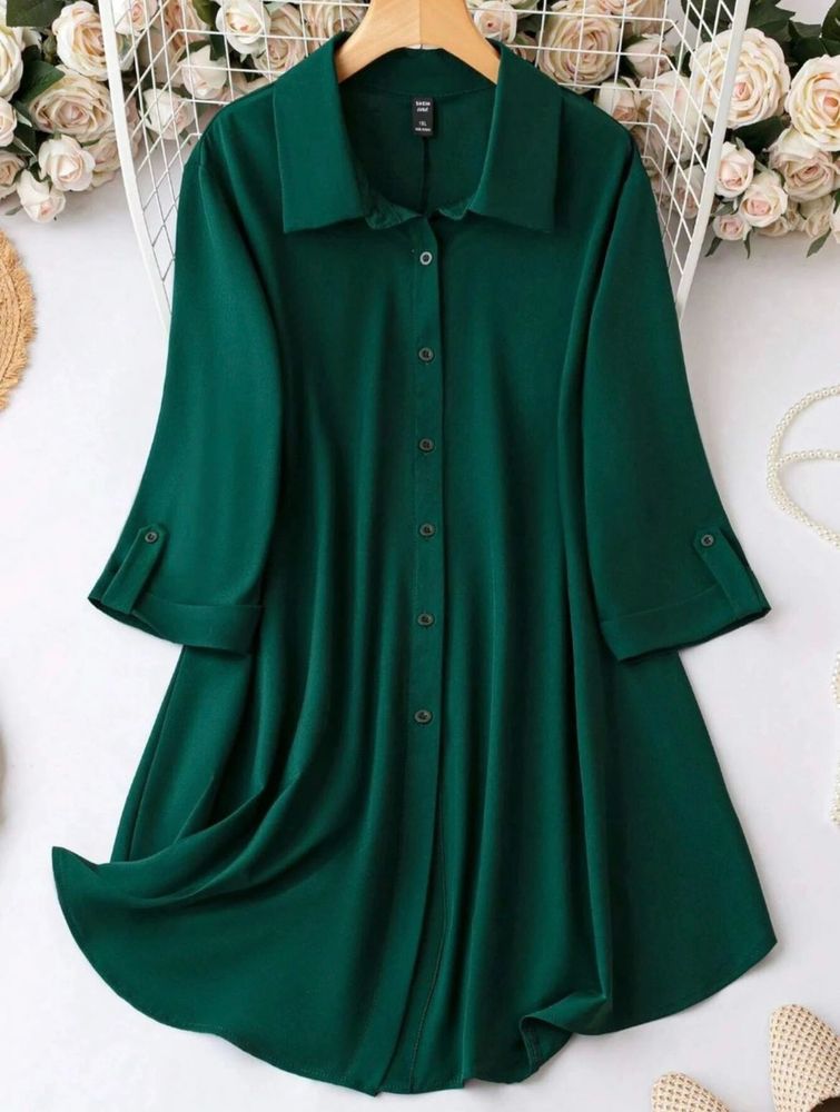 Green Shirt Dress