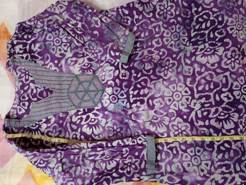 Purple Floral Kurta
