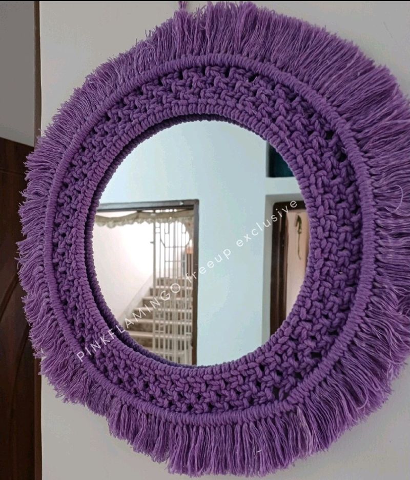 Macrame Mirror 16 Inches