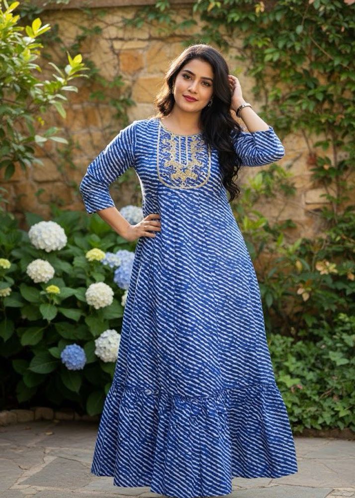 lehariya Gota Patti gown