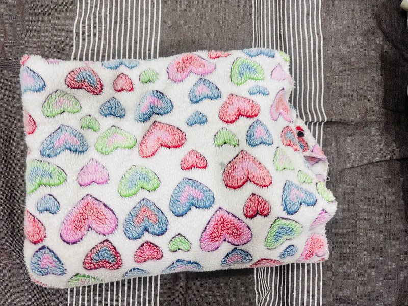 Heart Print Baby Blanket