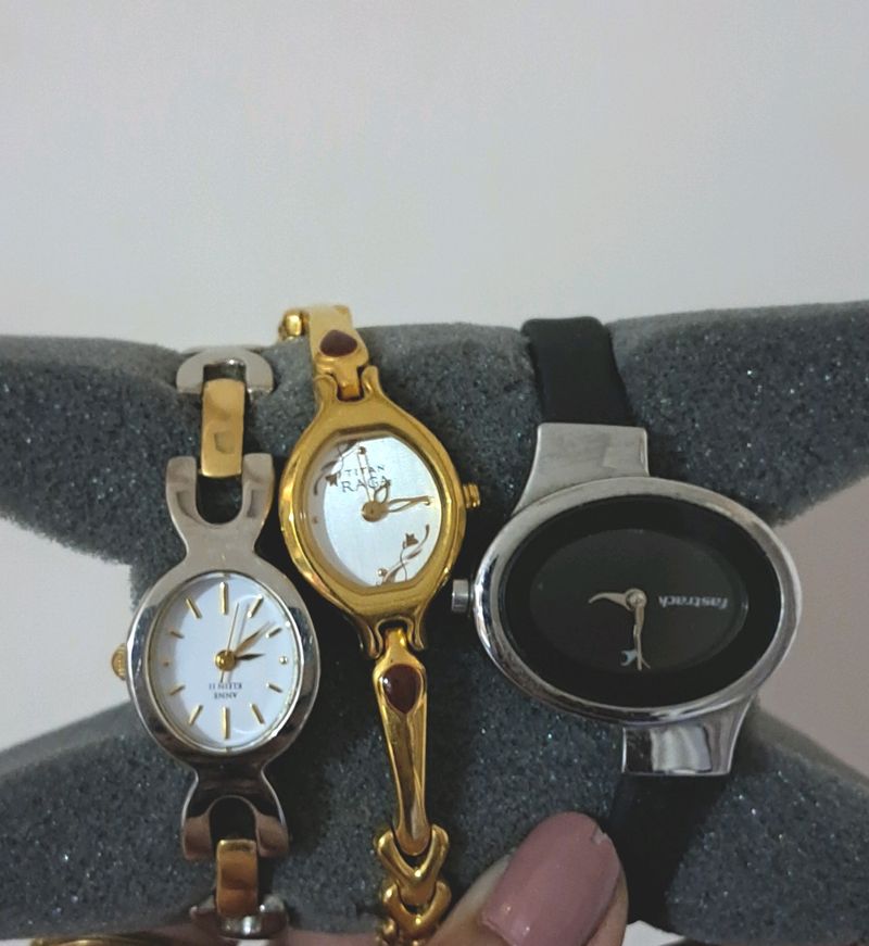 3 Used Watches :Titan RAGA, FastTrack &amp; Anne Klein