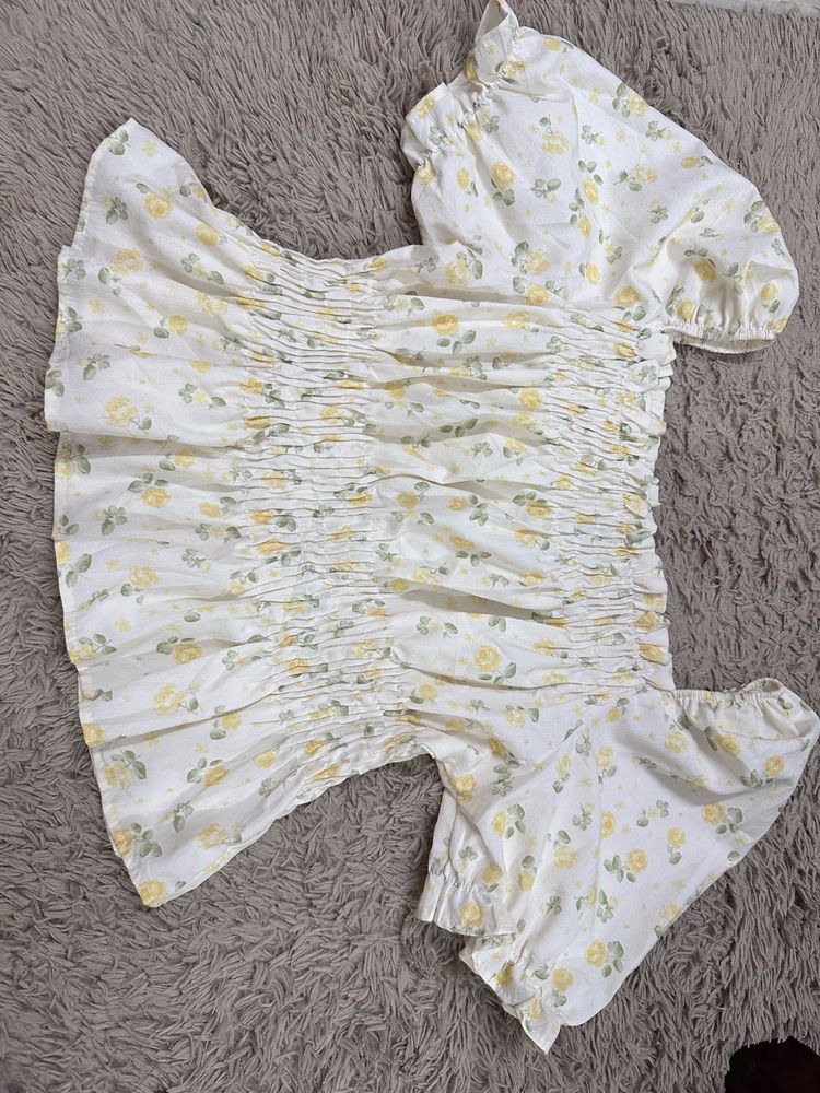 Korean Floral Print Top