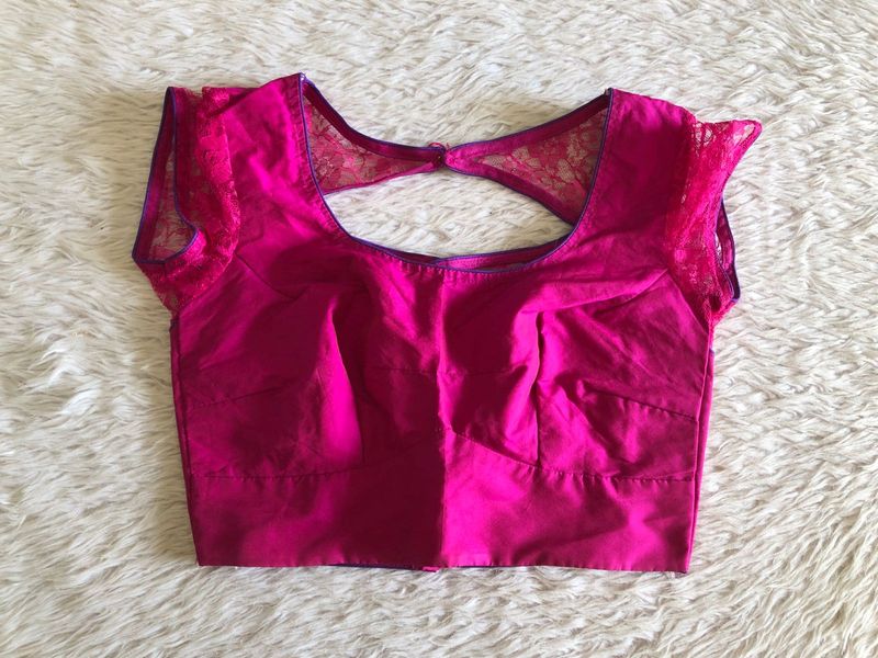 Rose Pink Back Open Blouse (Women’s)