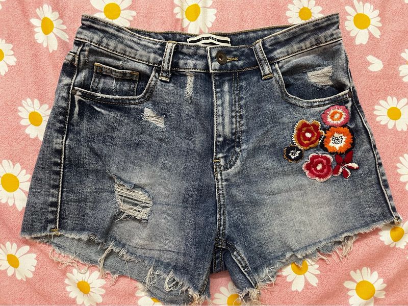 Ripped Demin Shorts