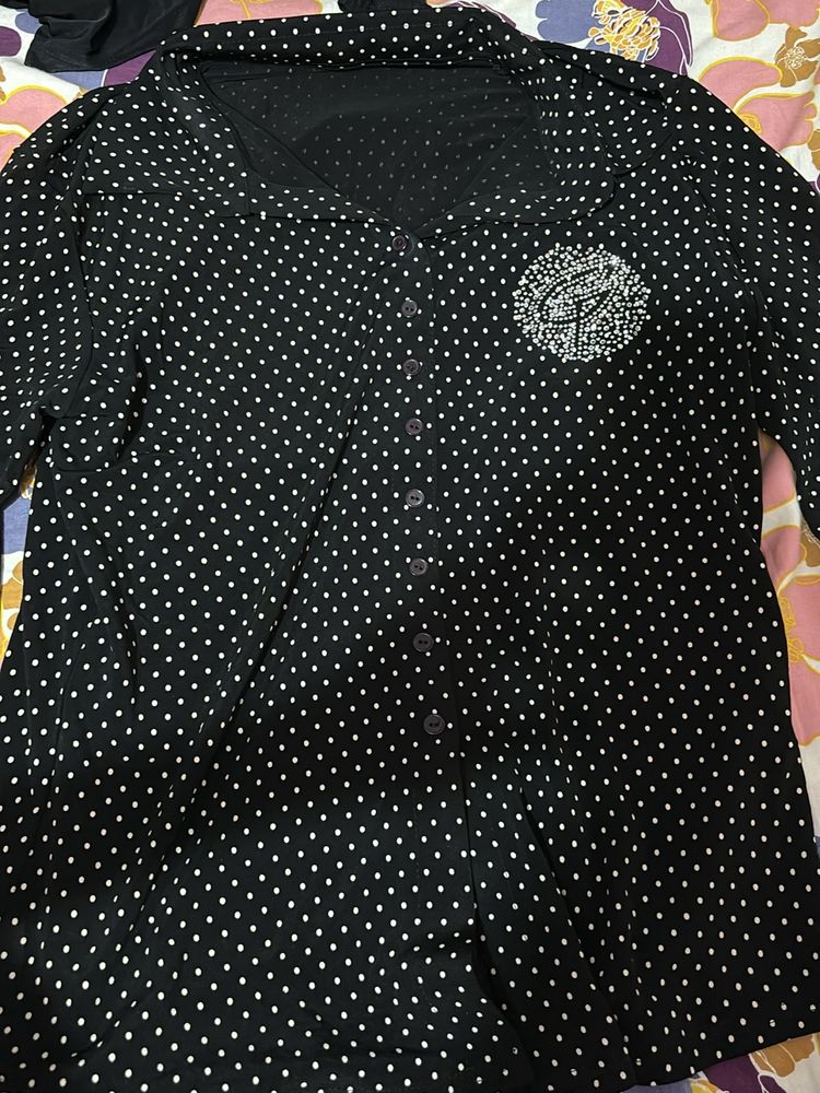 Black Polyester Shirt