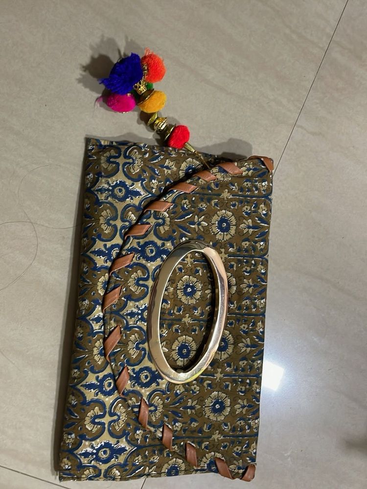 Ethnic Print Clutch Bag