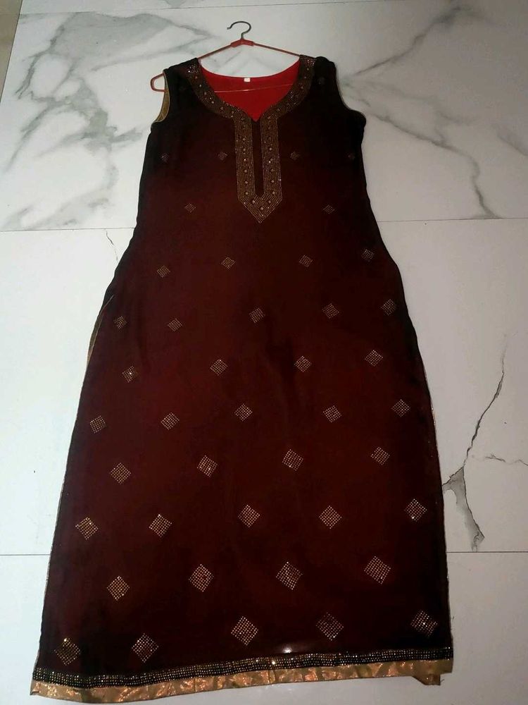 Stunning dark brown kurti