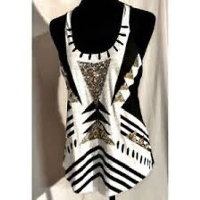 Tribal Sequin Tank Top