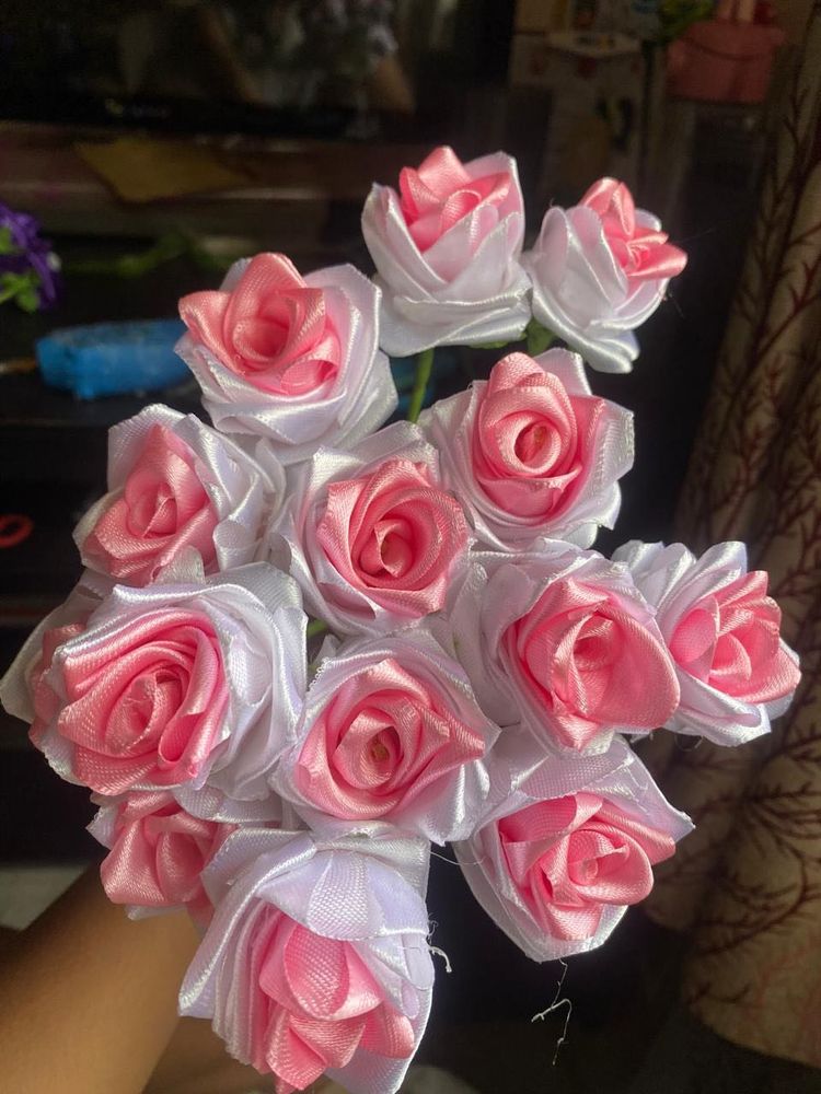 Handmade Ribbon Rose Bouquet