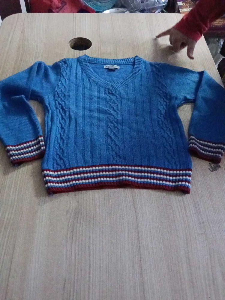 Cute Blue Knit Sweater
