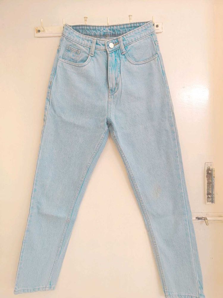 Light Blue Mom Fit Denim Jeans