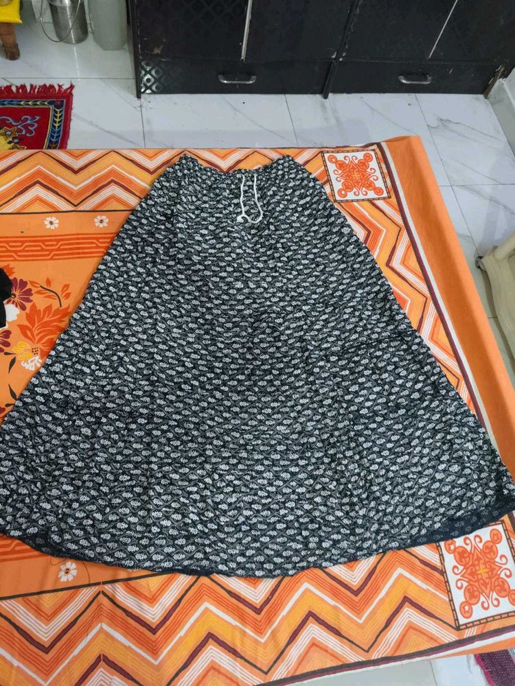 Black &amp; White Maxi Skirt