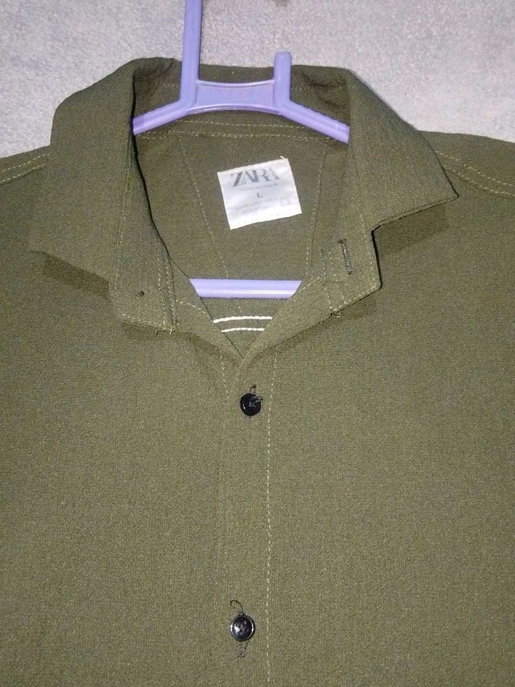 Zara Olive Green Shirt