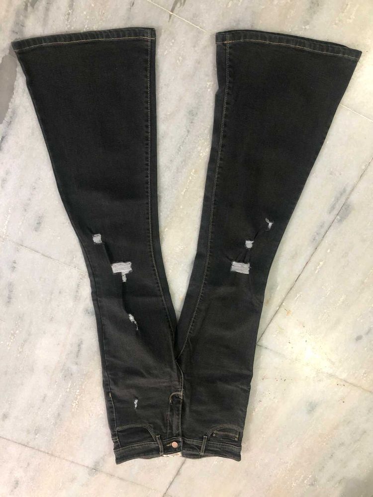 Ripped Flare Jeans
