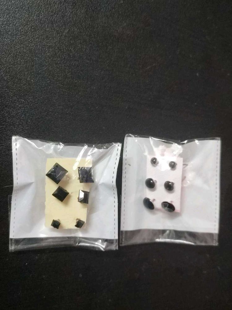 2 Earrings Set Black
