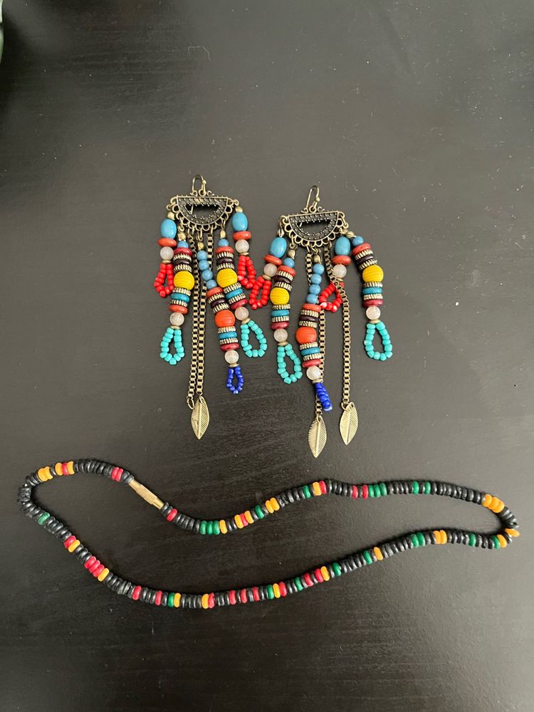 Boho Earrings &amp; Necklace Set