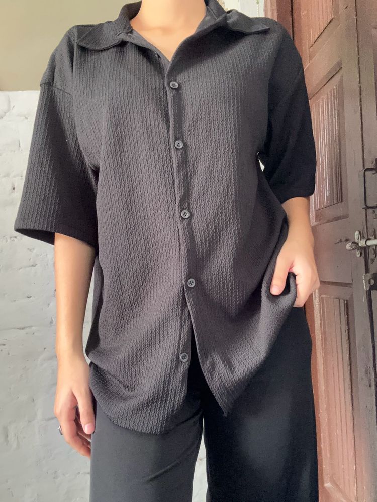 Black Solid Shirt