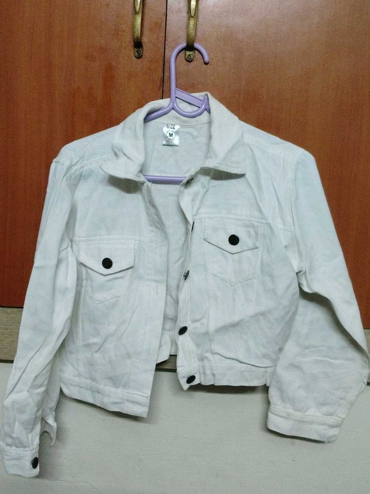 Cute Cropped White Jacket