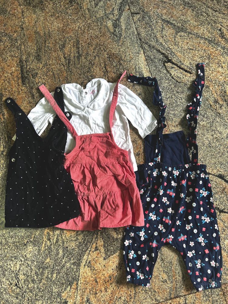 Combo Of Three Stylish Hopscotch Dungarees
