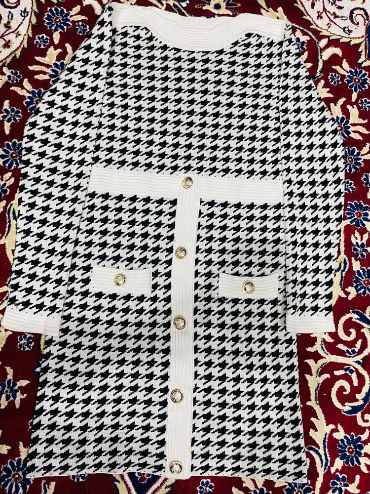 Houndstooth Mini Dress