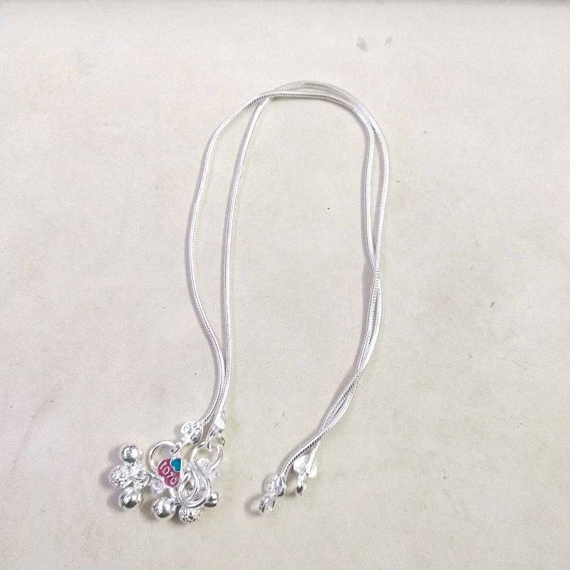 Pure Silver  Chain ⛓️ Anklets पायल 9&#34; Inch.