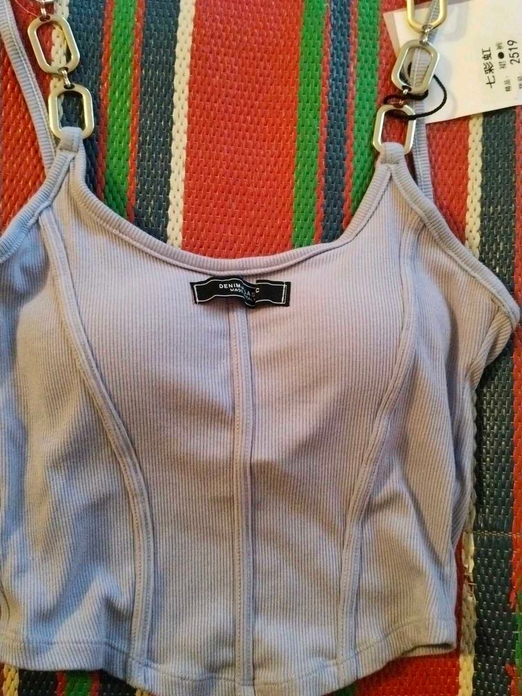 Lilac Chain Strap Tank Top