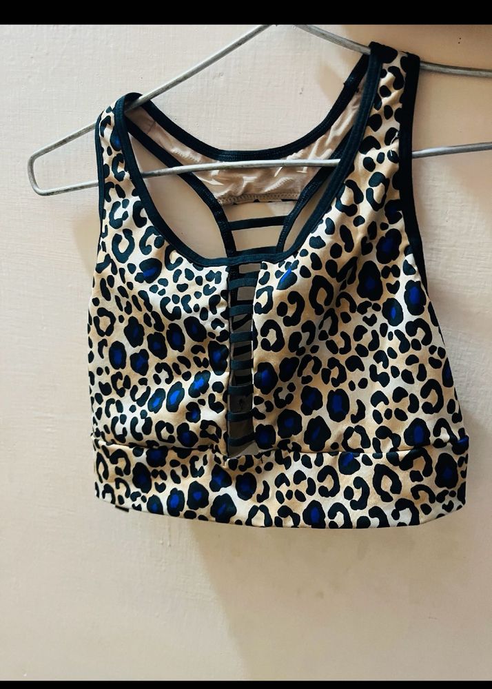 Leopard Print Sports Bra