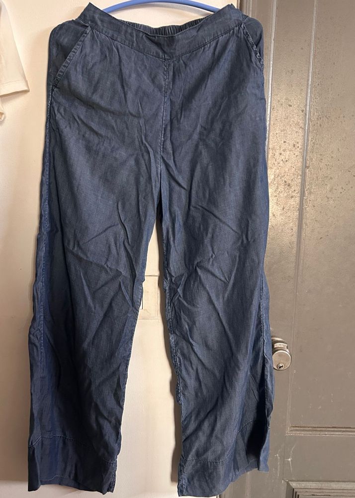 Stylish Blue Wide Leg Pants