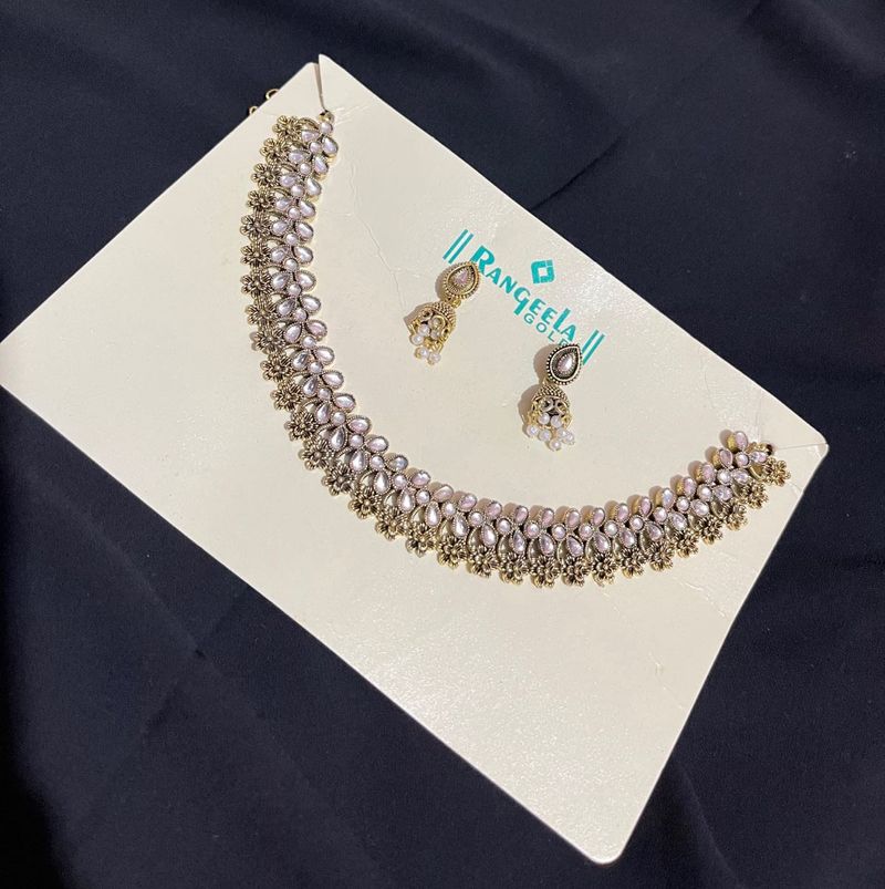 Pearl Necklace Set with Earrings For Women