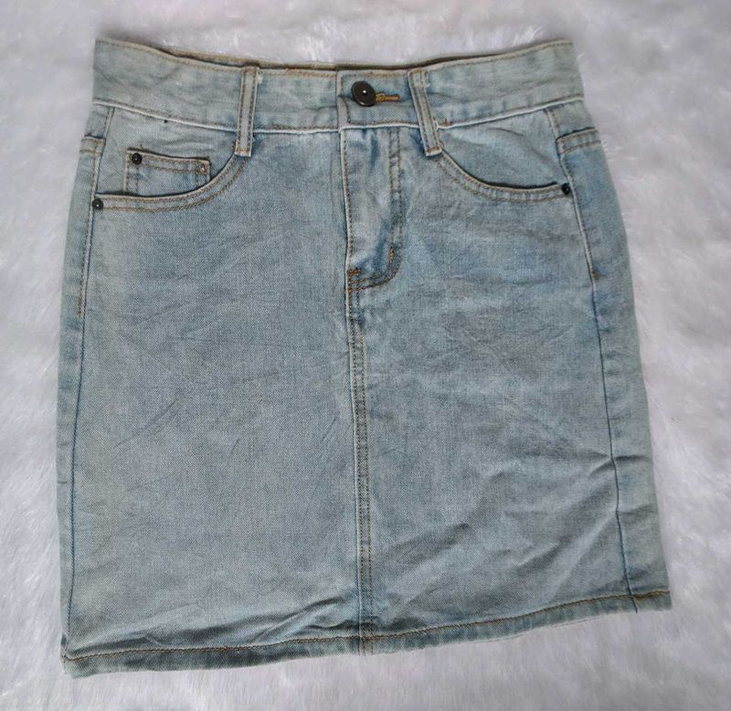 Denim Mini Skirt