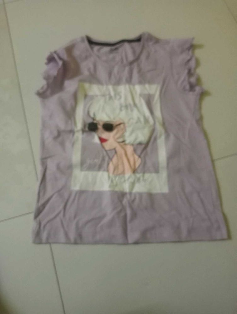 Cute Graphic Print Top