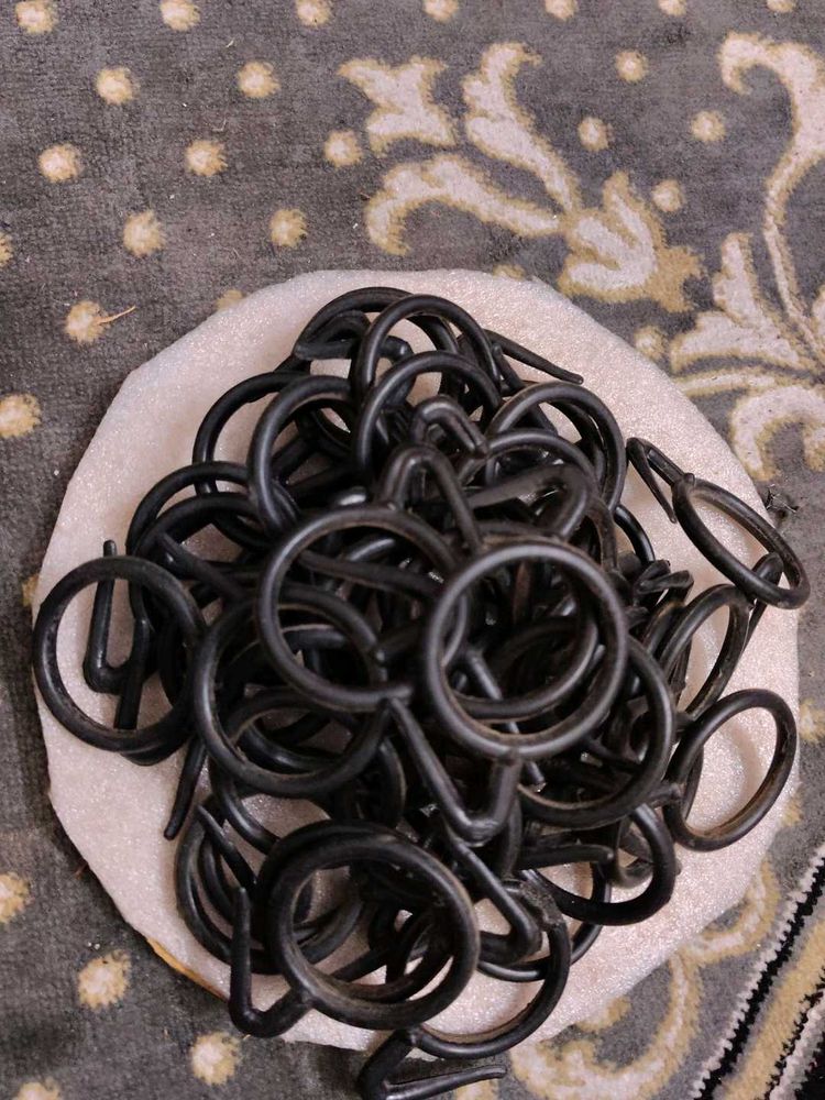 Set of Black Curtain Rings