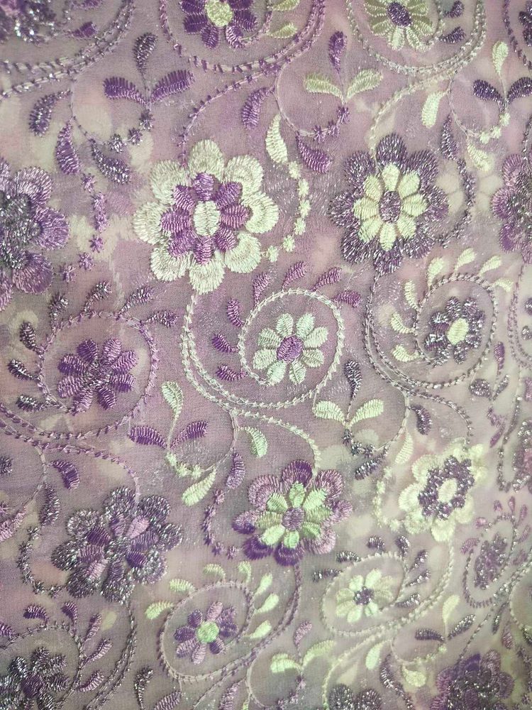Very Pretty Lilac Coloured Dress Material