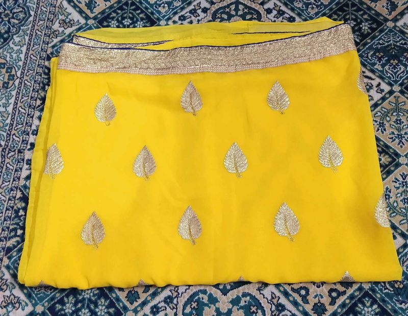 Yellow Embroidered Dupatta